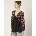 thumbnail image 3 of Moomaya V-Neck Tops For Womens, Viscose Rayon Printed Summer Casual Top Tunic, 3 of 8