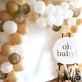 thumbnail image 4 of Neutral Brown Balloon Garland Arch Kit with White, Tan, Brown, Gold Confetti Balloons, 4 of 7