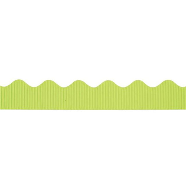 Bordure Décorative Bordeaux 2.25 Po x 50 Pi, Lime Uni - 6 Rouleaux