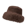thumbnail image 4 of Sombrero de pescador de invierno, elegante, moderno y grueso, ideal para fiestas y patinaje. Marrón, 4 of 7