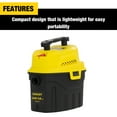 thumbnail image 5 of Stanley SL18910P-3 3 Gallon 3 Max HP Portable Lightweight Wet/Dry Vacuum, Yellow, 5 of 8