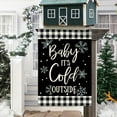 thumbnail image 4 of diyeu Baby It''s Cold Outside Garden Flag Winter Snowflake Garden Flag 12×18 Inch Double Side Buffalo Plaid Check Rustic Farmhouse Yard Flag Christmas Winter Outdoor Decor, 4 of 6