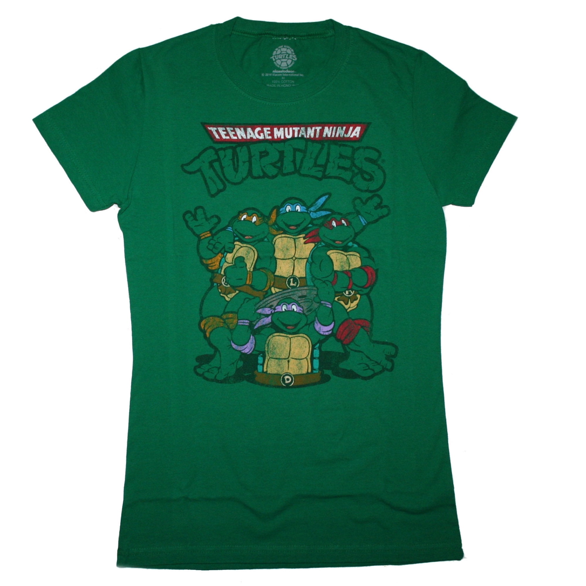 Teenage Mutant Ninja Turtles Group Shot Junior Women's T-Shirt (Small ...