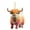 Red-1pc, variant on Christmas Ornaments Highland Cow Decor Christmas Tree Decorations Cute Acrylic Cow Pendants Cartoon Cow Decorative