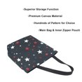 thumbnail image 3 of FORMRS Womens Canvas Tote Bag with Zipper Inner Pocket Shoulder Handbag, Blue Stars Pattern, 3 of 7