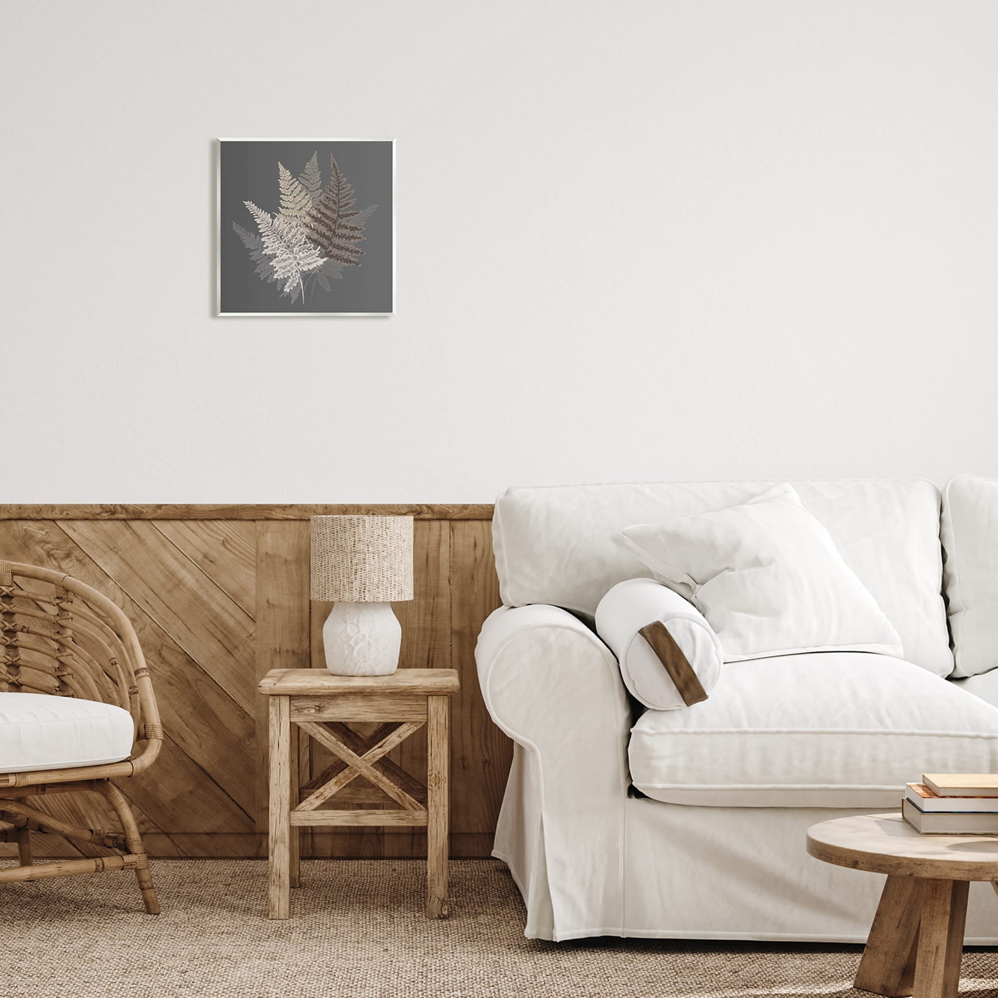 Stupell Industries Botanical Fern Leaves Modern Layered Nature Design Graphic Art Unframed Art Print Wall Art, Design by House of Rose