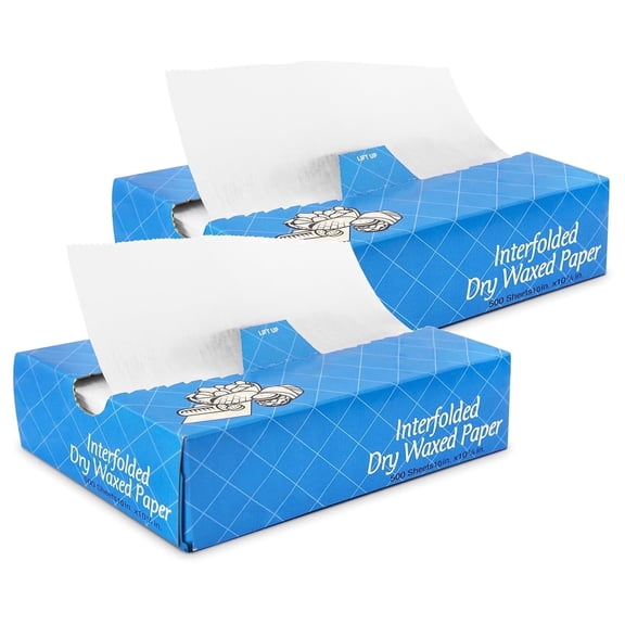 Fit Meal Prep 1000 Sheets 10 x 10.75” Dry Wax Paper Sheets for Food, Greaseproof Sandwich Wrapping, Interfolded Deli Wax Paper for Fries, Burgers, Food Basket