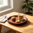 thumbnail image 5 of Natural Wooden Serving Tray, Irregular Wood Food Platter, Solid Wood Snack Serving Plate, Handmade Wooden Dessert Tray, Multi-purpose Wooden Display Board, Tea Coffee Serving Dish for Home Use, 5 of 5