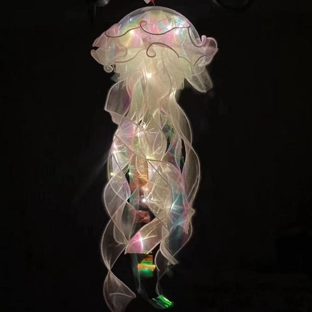 Jellyfish Atmosphere Nightlight Creative Dormitorio Luz para la decoración de la habitación (Blanco)