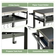 thumbnail image 4 of 3-Shelf Outdoor Grill Table, Grill Cart Outdoor with Wheels, Pizza Oven and Food Prep Table, Blackstone Table with Stainless Steel Tabletop, Grill Stand for Blackstone Griddle for Outside BBQ, 4 of 7