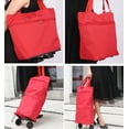 thumbnail image 5 of Bolsa de compras mejorada con ruedas, bolsas portátiles con ruedas, carrito de comestibles, utilidad de tracción manual con correas de mano, compras plegables, 5 of 5