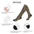 thumbnail image 5 of Pofeuu Snake And Flower Print Compression Socks for Women & Men Circulation - Best Support for Nurses,Running,Athletic,Sports, 5 of 7