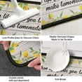 thumbnail image 3 of Lemon Kitchen Rug Decor Set of 2, Washable Microfiber Running Rugs Lemon Decoration Mats 17"x 47" + 17"x 23"(Crescent Grey), 3 of 6