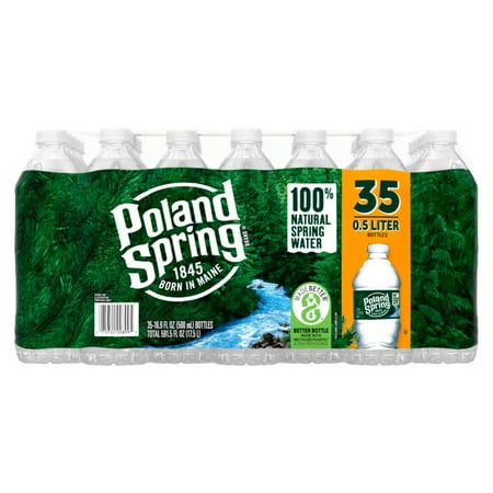 POLAND SPRING Brand 100% Natural Spring Water  16.9-ounce plastic bottles (Pack of 35)