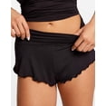 thumbnail image 4 of Shorts SOULVOR Modal Acanalado con Cintura Doblada Negro Mediano, 4 of 5