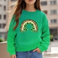 thumbnail image 2 of Girls Jumpers Cute Printed Long Sleeves Sweatshirts Casual Crew Neck Fall Winter Pullover Tops Clothes Casual Comfy Fleece Jumper School Warm Girl Coat, 2 of 5