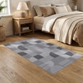 thumbnail image 2 of ODIKA 5'x7' Grey Modern Geometric Abstract Washable Area Rug Minimalist Scandinavian Style Block Pattern for Dining Room, Under Table, Home Office, Non-Slip Chair-Friendly, 2 of 7