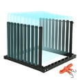thumbnail image 1 of Yiwa Steel Windshield Rack with 9 Slots, Safety Foam Padding and Rubber Finger Locks, Complete with 1×2m Elastic Band and 3/8-Inch Thick Floor Mat for Safe Storage and Transport in Auto Shops, 1 of 6