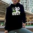 thumbnail image 2 of The Secret of Golf Quote with a Swinging Golf Player, Golfing or Golfer Themed Merch Gift, Navy Blue Hooded Sweatshirt or Hoodie, 2XL, 2 of 5