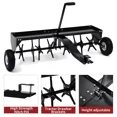 thumbnail image 3 of Dextrus 48 in 122CM Tow Plug Lawn Aerator Lawn Spike Aerator Lawn& Garden Steel Heavy Duty, 3 of 6