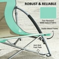 thumbnail image 3 of GVN Outside Chairs with Mesh Back, Carry Bag and Cup Holder, Folding Camping Chairs for Outdoor, Camping, Lawn, Sports, Picnic, Turquoise, Set of 2, 3 of 6