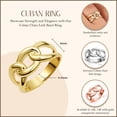 thumbnail image 2 of 10k White Gold Cuban Chain Link Band Ring (Size 11.75), 2 of 5