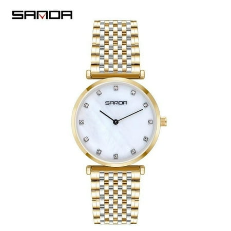 Explojoy Couple Quartz Watches – Waterproof Stainless Steel Design for Him and Her