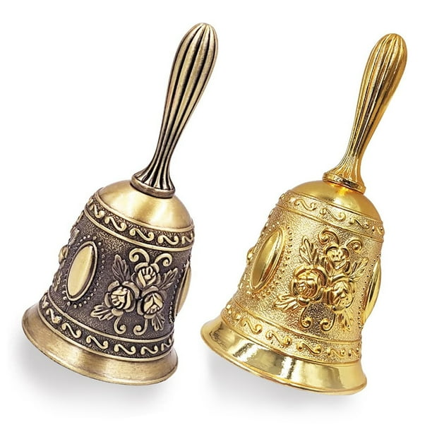 2Pcs Hand Bell, Engraved Bell, Call Bell, Handheld Bell, Ring Door Bell