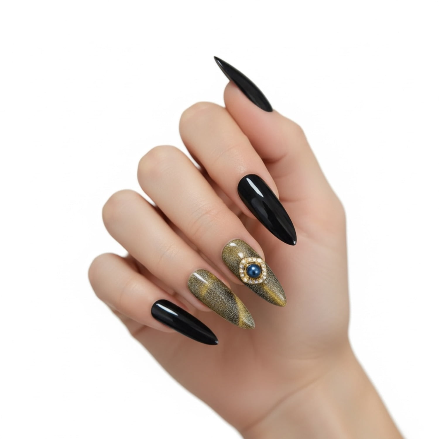 Nude Animal Print French Press On Nails, Extra Long Coffin Ballerina Fake Nails, Wild Side