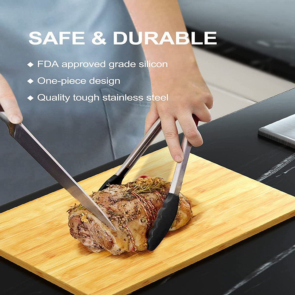 Swtroom 3-Piece Silicone Kitchen Tongs Set photo 3