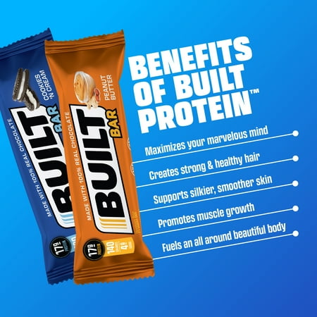 BUILT Bar Protein Bar, Gluten Free, Low Sugar, Cherry Barcia, 12 Ct Box