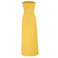 thumbnail image 5 of Endives Women's Shirts Summer Fashion Solid Color One Neck Strapless Waist Long Dress For Women, 5 of 7