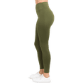 thumbnail image 2 of Women's Active Wear Leggings w/ Hidden Waistband Pocket -Olive, S, 2 of 4