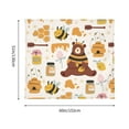 thumbnail image 3 of Xecao Cute Bee Honey Jar Hive Bear patten Tapestry 60x51 Inches Wall Hanging Poster Tapestry for Living Room Bedroom Home Decor, 3 of 6