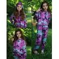 thumbnail image 6 of Oudiya Girls 2 Piece Tie Dye Sweatsuit Clothing Set Twist Front Hooded Sweatshirt and Sweatpants with Pockets, 7-8Y, 6 of 7