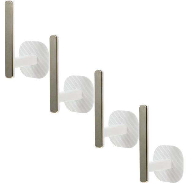 4 ganchos adhesivos de plástico para cortinas, multiusos, para cocina.