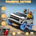 thumbnail image 5 of UBesGoo 24V 2 Seater Kids Ride on Car, Licensed Chevrolet Colorado Battery Powered Ride on Toys Truck with Remote Control, White, 5 of 8