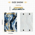 thumbnail image 3 of Ryvnso Marble Blue Gold White Abstract Bathroom Tray Vanity Countertop Trays Acrylic Organizer, 3 of 7