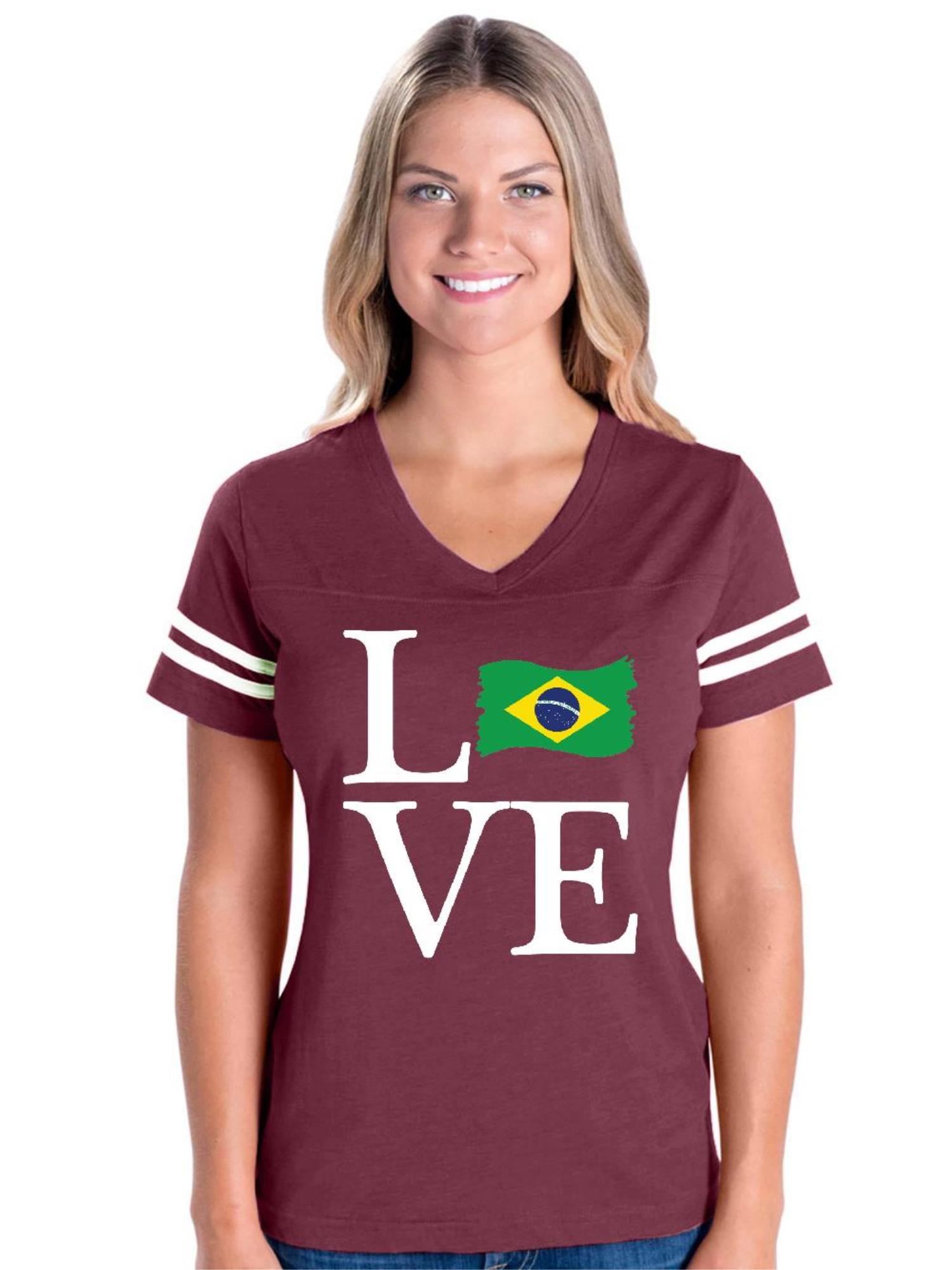 NIB - Womens Football Fine Jersey T-shirts - Brazil 