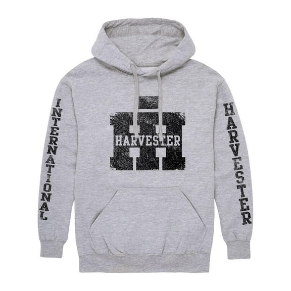 IH Distressed Logo Athletic Gray Hooded Sweatshirt Hoodie D20836-ATH