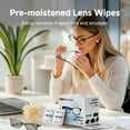 thumbnail image 2 of Anti Fog Lens Wipes for Eyeglasses Lulumonster, [150 Individually Wrapped Wipes] [Non-Scratching & Non-Streaking] Cleaner Wipes for Glasses, Sunglass, Phone Screen Camera Lens, Goggles C67, 2 of 3