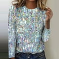 thumbnail image 2 of Blouses for women dressy casual Polyester,Spandex Soft Clothing M Blue womens blouses, 2 of 3