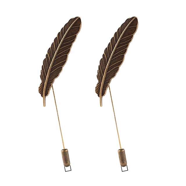 TISHITA 2 Pièces Broche Broche Simple Accessoires de Bijoux de Mode pour la Partie Écharpe Châle Plume