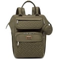 thumbnail image 3 of BabbleRoo Widetop Waterproof Diaper Backpack with Insulated Bottle Pockets, Polyester- Army Green, 3 of 10