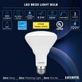 thumbnail image 2 of Luxrite 12-Pack BR30 LED Bulb, 65W Equivalent, 2700K Warm White, Dimmable, 650 Lumens, LED Flood Light Bulbs, 8.5W, Energy Star, E26 Medium Base, Damp Rated, Indoor/Outdoor - Living Room and Kitchen, 2 of 7