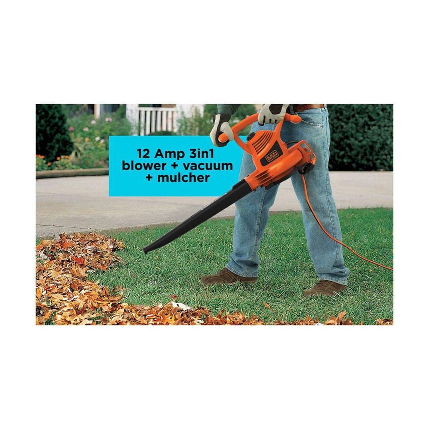 BLACK+DECKER BV3100 12 Amp Corded Leaf Blower/Vacuum/Mulcher