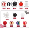 thumbnail image 2 of 112 Pcs Perles de Bubblegum Acrylique 16mm - Perles Rondes Rouges Noires en Vrac pour Guirlande de Stylos Bracelet de Bijoux Fabrication de Sacs de Téléphone Chaîne Décoration de Mariage Fête des Mères, 2 of 9