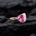 thumbnail image 5 of CHIRAGEMSJEWEL 12MM / 8 ct Pink Sapphire Engagement Ring, September Birthstone Women Diamond Jewelry Christmas Gift for Love, 5 of 7