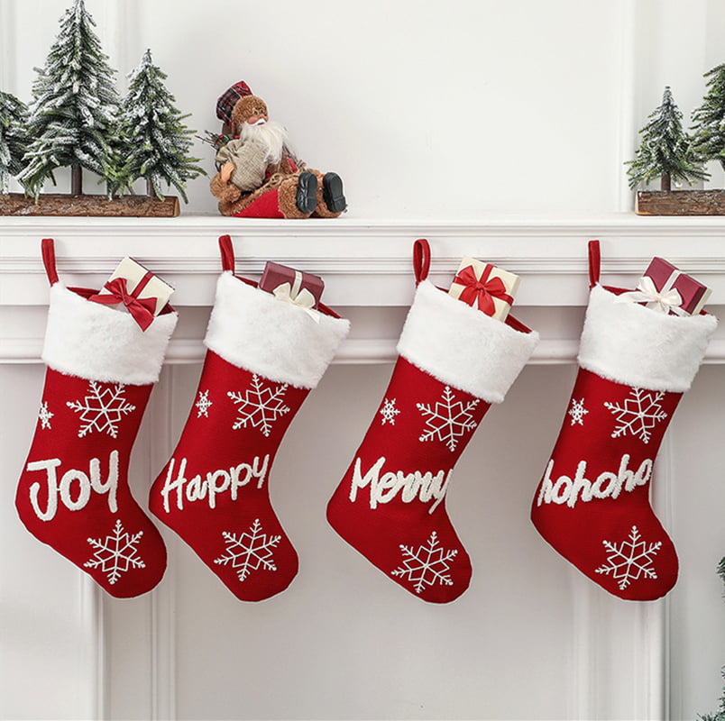 18" Christmas Stocking Classic Personalized Large Stockings for Christmas Decor 