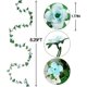 thumbnail image 2 of Nvzi Guirnalda de flores artificiales de plástico de 8 unidades, 65 pies, para decoración de bodas, color blanco y azul., 2 of 5